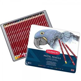 Derwent Pastel Pencil Teneke Kutu Pastel Boya Kalem Seti 24 Renk - 1