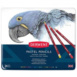 Derwent Pastel Pencil Teneke Kutu Pastel Boya Kalem Seti 24 Renk - 2