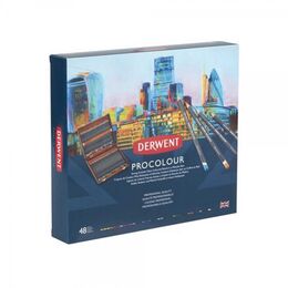 Derwent Procolour Kuru Boya Kalemi Seti 48'li Ahşap Kutu - 2