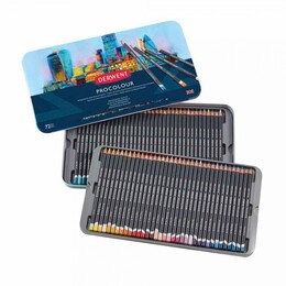 Derwent Procolour Kuru Boya Kalemi Seti 72'li Teneke Kutu - 1