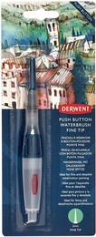 Derwent Push Button Waterbrush Akış Kontrollü Su Hazneli Sulu Boya Fırçası Fine Tip (İnce Uç) - Derwent