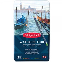 Derwent Watercolour Pencil Sulu Boya Kalemi Seti 12&prime;li Teneke Kutu - 2