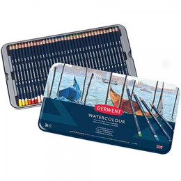 Derwent Watercolour Pencil Sulu Boya Kalemi Seti 36&prime;lı Teneke Kutu - Derwent