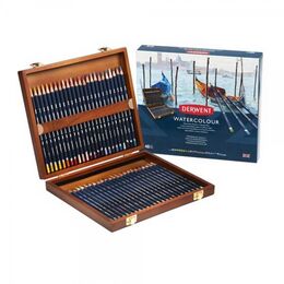 Derwent Watercolour Pencil Sulu Boya Kalemi Seti 48&prime;li Ahşap Kutu - 1