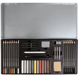 Eberhard Faber Artist Color Karakalem Eskiz Çizim Seti 37 Parça - 1