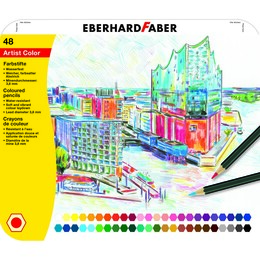 Eberhard Faber Artist Color Kuru Boya Kalemi Seti 48 Renk Metal Kutu - 1