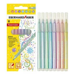 Eberhard Faber Glitter Pastel Simli Keçeli Kalem 8 Renk - Eberhard Faber