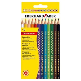 Eberhard Faber THE Winner Kalın Altıgen Kuru Boya 12 Renk - Eberhard Faber