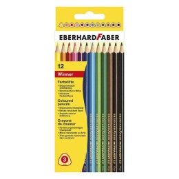 Eberhard Faber Winner Üçgen Kuru Boya 12 Renk - Eberhard Faber