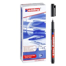 Edding 140 S Çok Amaçlı Permanent Kalem (Asetat Kalemi) SİYAH 10'lu Kutu - Edding