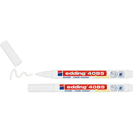 Edding 4085 Sıvı Tebeşir Kalemi Seti 2'li Blister BEYAZ - 1
