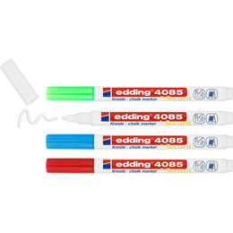 Edding 4085 Sıvı Tebeşir Kalemi Seti 4 Renk Blister BASIC - 1