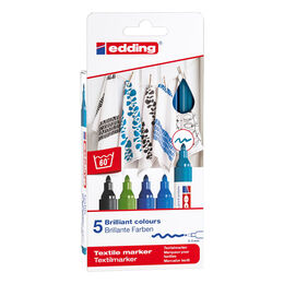 Edding 4500 Kumaş Tekstil Boyama Kalemi Seti 5 Renk COOL - 1
