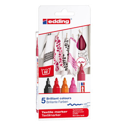 Edding 4500 Kumaş Tekstil Boyama Kalemi Seti 5 Renk WARM - 1