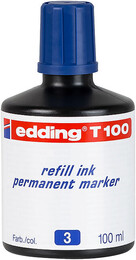 Edding T100 Permanent Marker Mürekkebi 100 ml. MAVİ - Edding