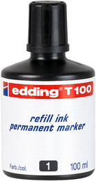 Edding T100 Permanent Marker Mürekkebi 100 ml. SİYAH - Edding