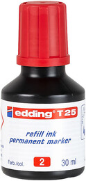 Edding T25 Permanent Marker Mürekkebi 30 ml. KIRMIZI - Edding