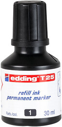 Edding T25 Permanent Marker Mürekkebi 30 ml. SİYAH - Edding