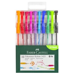 Faber Castell 1425 İğne Uçlu Tükenmez Kalem Seti 10 RENK - Faber Castell