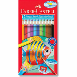 Faber Castell Aquarell Kuru Sulu Boya Kalemi Seti 12 Renk Karton Kutu - Faber Castell