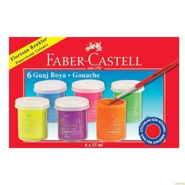 Faber Castell Floresan Guaj Boya Seti 6 Renk x 15 ml. - Faber Castell