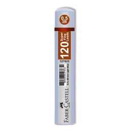 Faber Castell Super Fine Min Mekanik Kurşun Kalem Ucu 0.5 2B 120'li Açık Mavi Tüp - Faber Castell