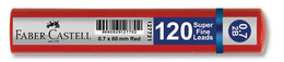 Faber Castell Super Fine Min Mekanik Kurşun Kalem Ucu 0.7 2B 120'li Kırmızı Tüp - Faber Castell