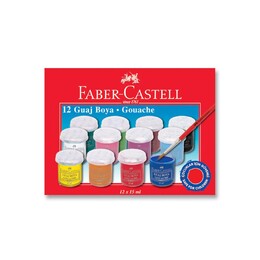 Faber Castell Guaj Boya 12 Renk x 15 ml. Şişe - Faber Castell