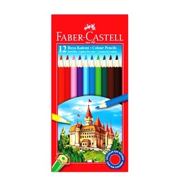 Faber Castell Kuru Boya 12 Renk Tam Boy - Faber Castell