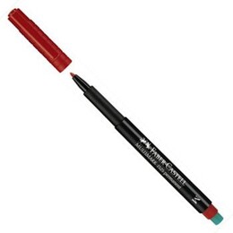 Faber Castell Multimark 1525 Permanent Asetat Kalemi 1.0 mm (M) KIRMIZI - Faber Castell