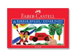 Faber Castell Parmak Boyası 6 Renk x 25 ml. - Faber Castell