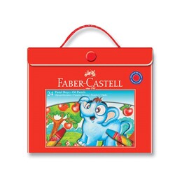 Faber Castell Plastik Çantalı Tutuculu Pastel Boya 24 Renk - Faber Castell