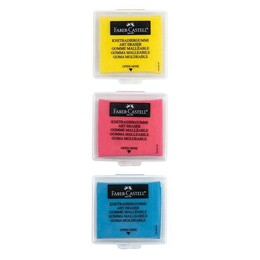 Faber Castell Plastik Kutulu Renkli Hamur Silgi - Faber Castell