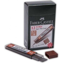 Faber Castell Super Fine Min Mekanik Kurşun Kalem Ucu 0.5 mm 2B 12'li Kutu - Faber Castell