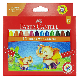 Faber Castell Süper Yıkanabilir Mum Boya 12 Renk - 1