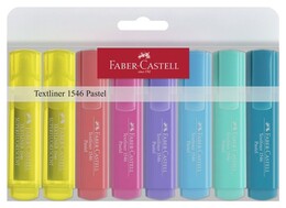 Faber Castell Textliner 1546 Fosforlu Kalem Seti 8 Renk Pastel Renkler - Faber Castell