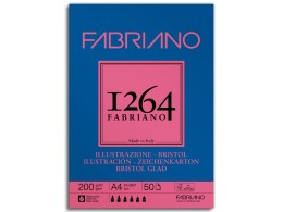 Fabriano 1264 Bristol Çok Amaçlı Bristol Marker Çizim Defteri Blok 200 gr. A4 50 yaprak - 1