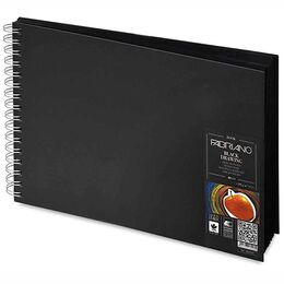 Fabriano Blackbook Landscape Spiralli Eskiz Çizim Defteri Siyah Yaprak 190 gr. A4 40 yaprak - 2