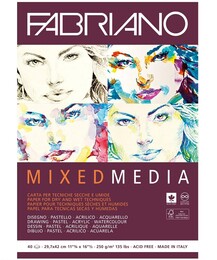 Fabriano Mixed Media Çok Amaçlı Karışık Teknik Eskiz Çizim Defteri 250 gr. A3 40 yaprak - Fabriano