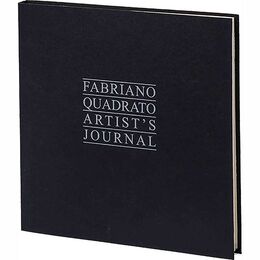 Fabriano Quadrato Artist's Journal Yazı ve Eskiz Çizim Defteri 90 gr. 16x16 cm. 96 yaprak. 4 Renk Kağıt Siyah Kapak - 1