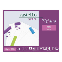 Fabriano Tiziano Pastel Çizim ve Baskı Defteri BEYAZ 160 gr. 30x41 cm. 24 yaprak - Fabriano