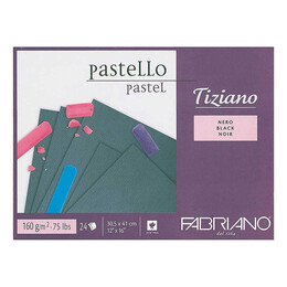 Fabriano Tiziano Pastel Çizim ve Baskı Defteri SİYAH 160 gr. 30x41 cm. 24 yaprak - Fabriano