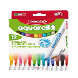 Fibracolor Aquarell Keçeli Kalem 12 Renk (10550AQ012SE) - Fibracolor