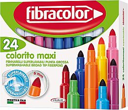 Fibracolor Colorito Maxi Kalın Keçeli Kalem 24 Renk - 1