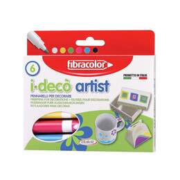 Fibracolor i-Deco Artist Dekorasyon Kalemi 6 Renk - Fibracolor