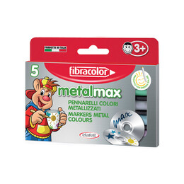 Fibracolor Metal Max Metalik Keçeli Kalem 5 Renk - Fibracolor