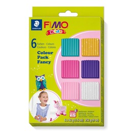 Fimo Kids Polimer Kil Seti 6 Renk x 42 gr. PARLAK RENKLER - Staedtler