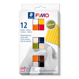 Staedtler Fimo Soft Polimer Kil Seti 12 Renk x 25 gr. Natural (Doğal) Renkler - 1
