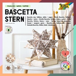 Folia Bascetta Stern Çift Taraflı Origami Kağıdı 15x15 cm. 32 Yaprak GRAFİK BEYAZ - Folia