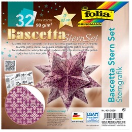 Folia Bascetta Stern Çift Taraflı Origami Kağıdı 20x20 cm. 32 Yaprak MOR - Folia